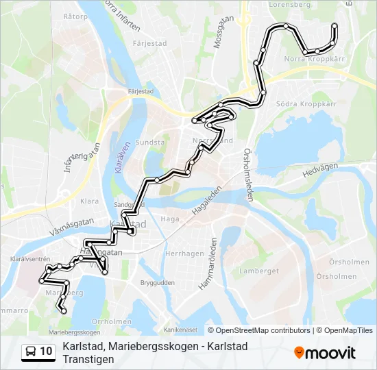10 Bus Line Map