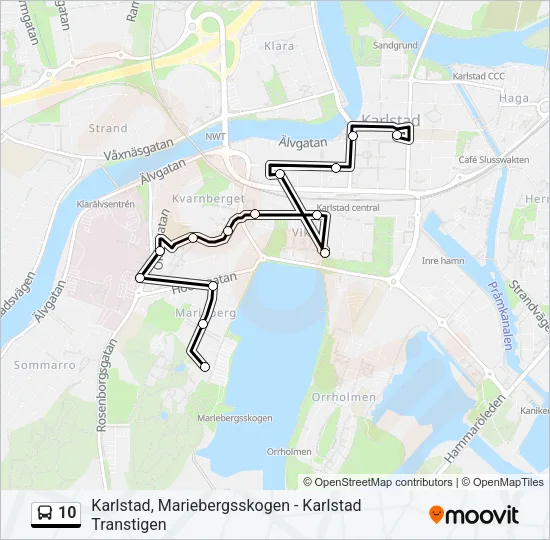 10 Bus Line Map