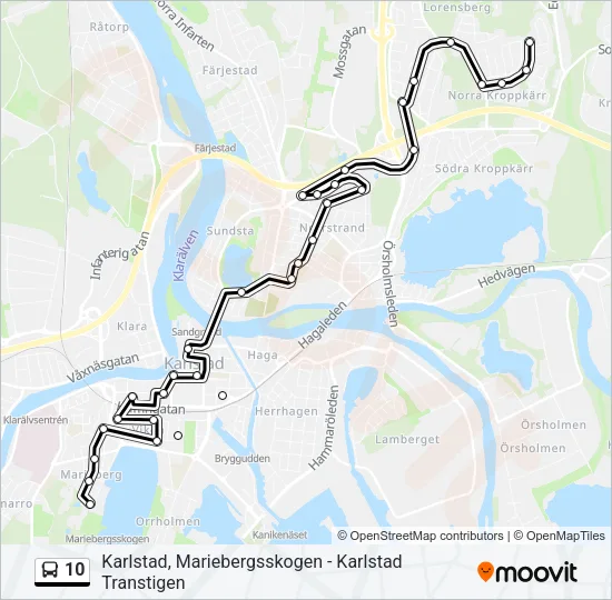 10 Bus Line Map