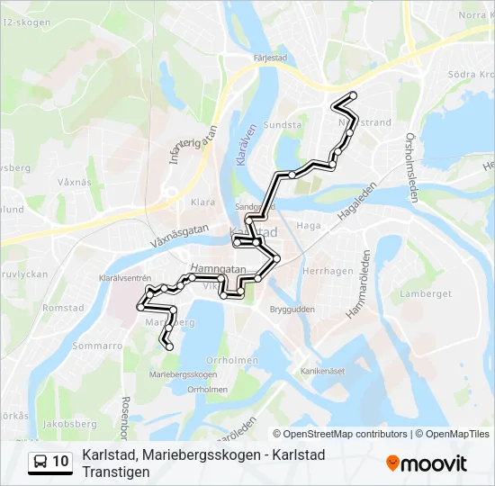 10 Bus Line Map