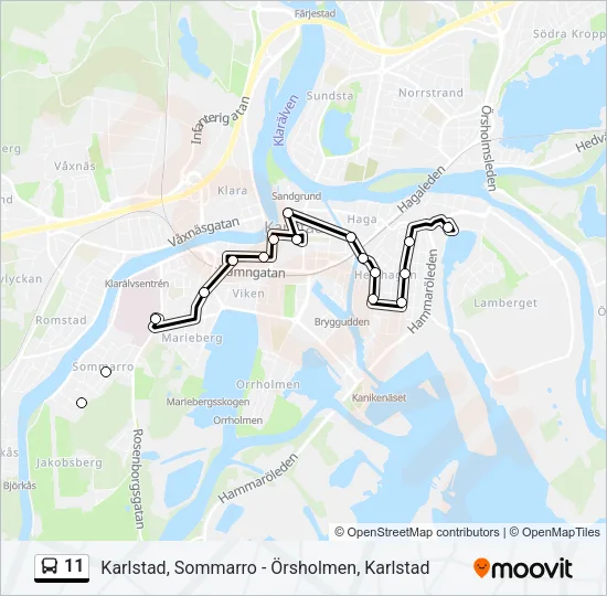 11 Bus Line Map