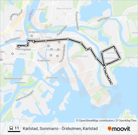 11 Bus Line Map