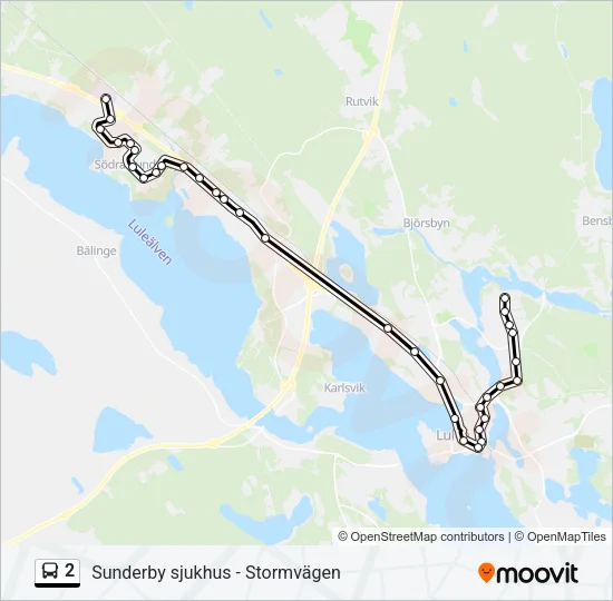 2 Bus Line Map