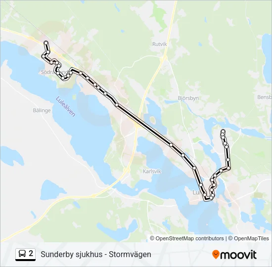 2 Bus Line Map