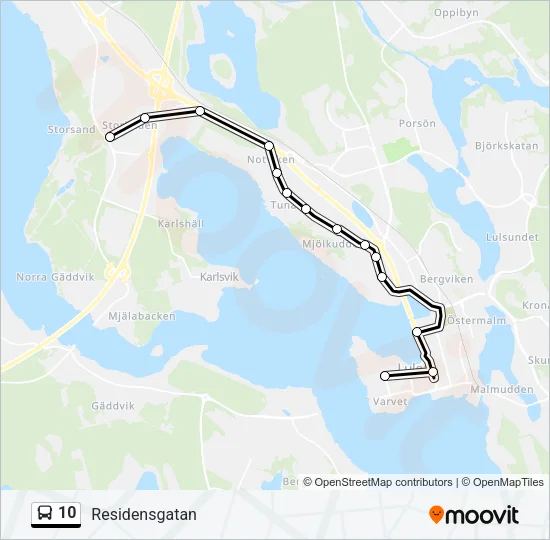 10 Bus Line Map