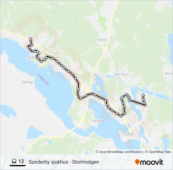 12 Bus Line Map
