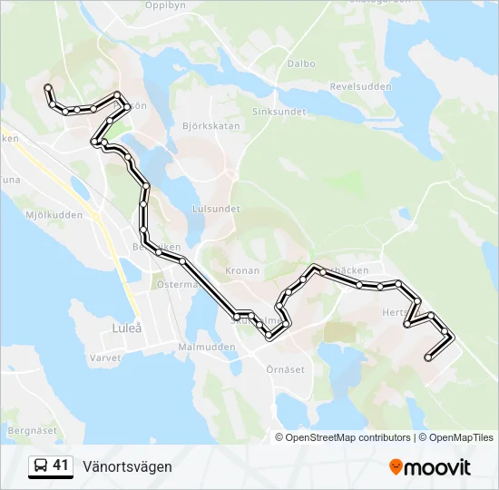 41 Bus Line Map