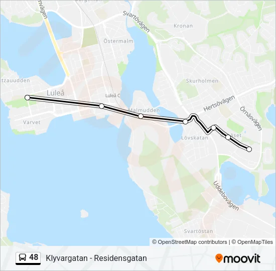 48 Bus Line Map