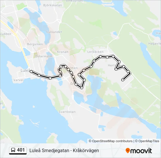 401 Bus Line Map