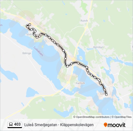 403 Route: Schedules, Stops & Maps - Kläppenskolevägen (Updated)