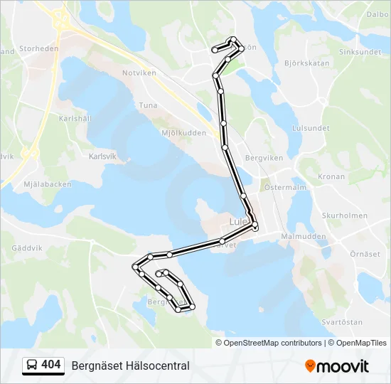 404 Bus Line Map