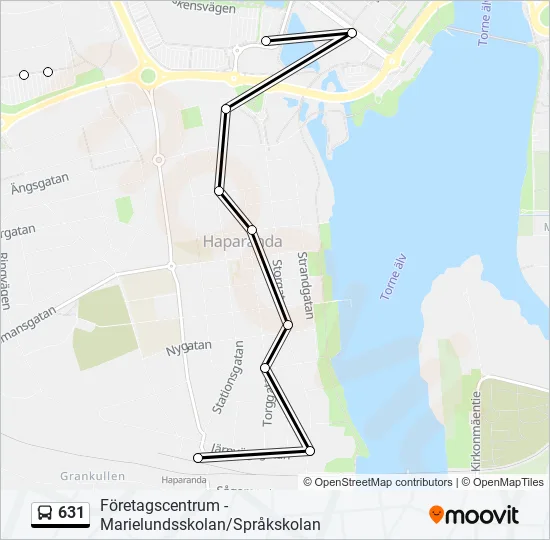 631 Bus Line Map