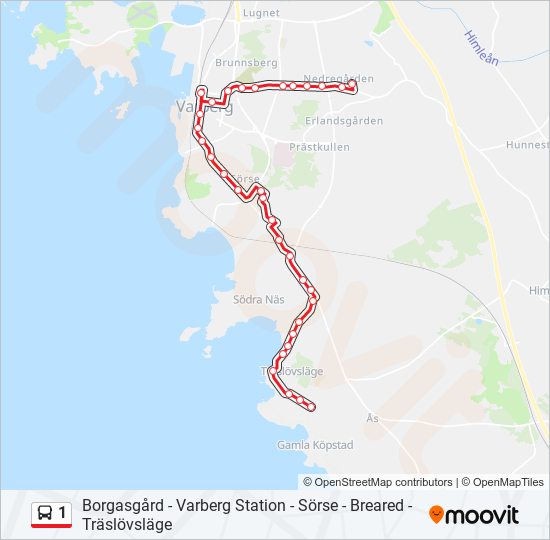 1 bus Line Map