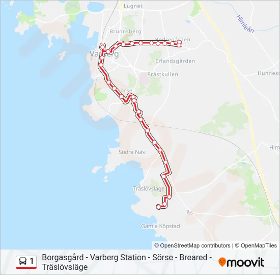 1 Bus Line Map