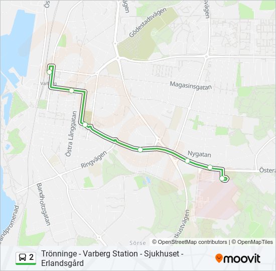 2 bus Line Map