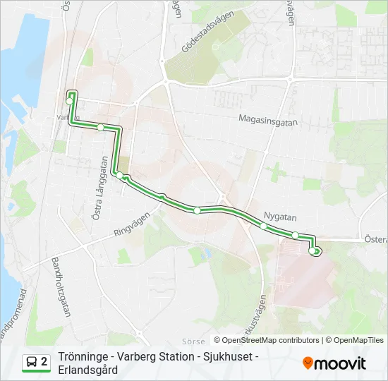 2 Bus Line Map