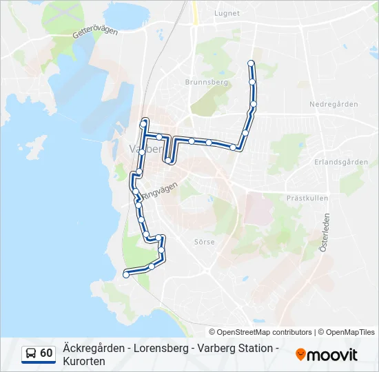 60 Bus Line Map