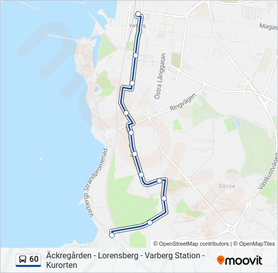 60 Bus Line Map