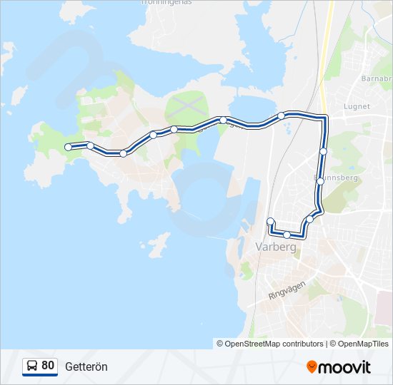 80 bus Line Map