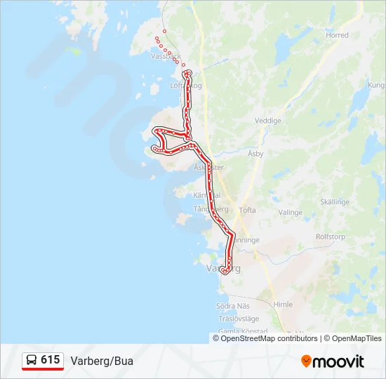 615 Bus Line Map
