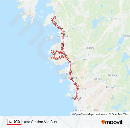 615 Bus Line Map
