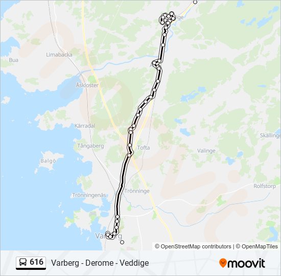 616 bus Line Map