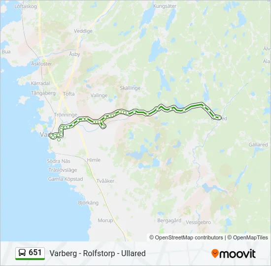 651 Bus Line Map