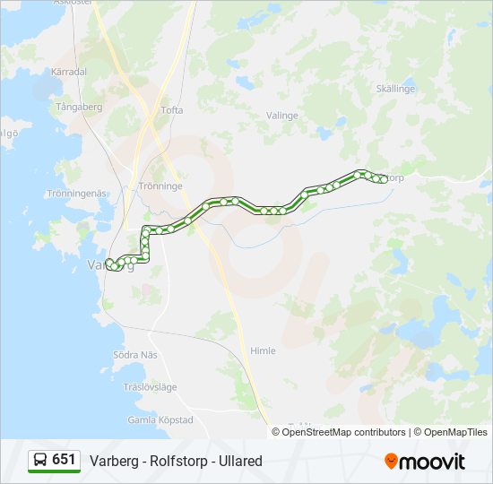 651 bus Line Map