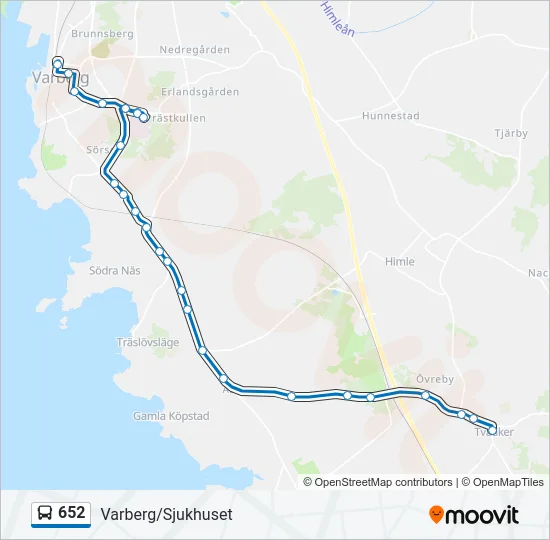 652 Bus Line Map