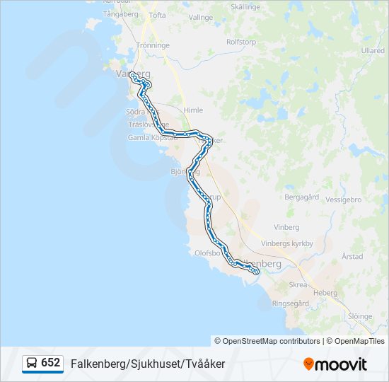 652 bus Line Map