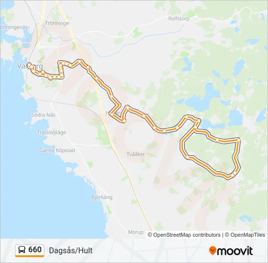 660 Bus Line Map