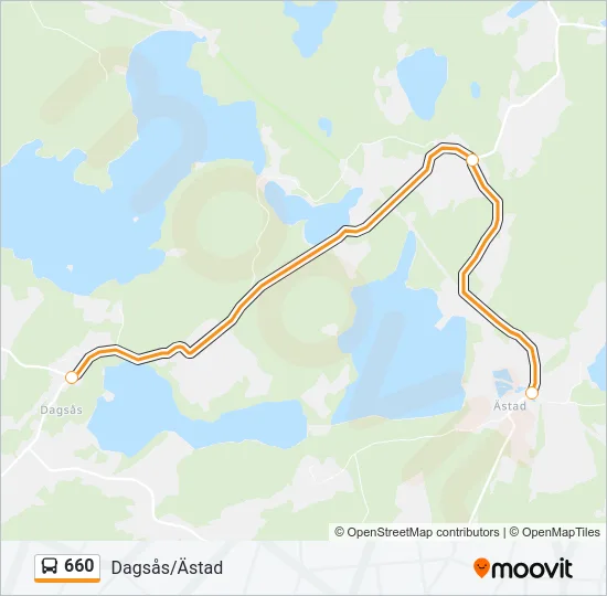 660 Bus Line Map