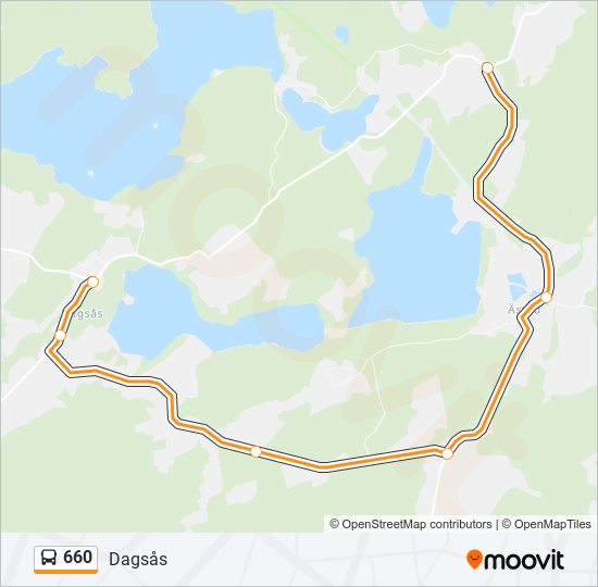 660 bus Line Map