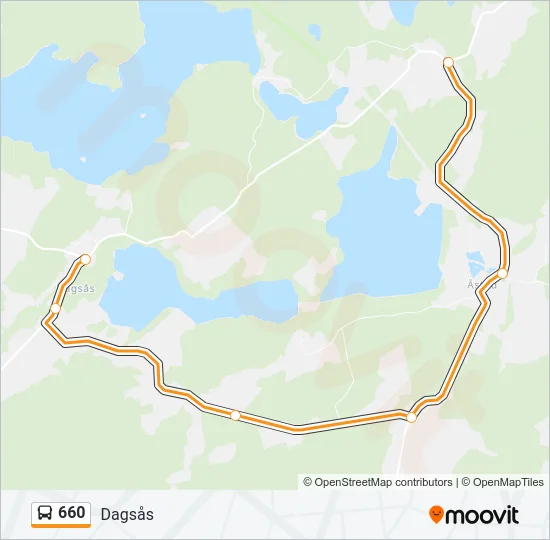 660 Bus Line Map