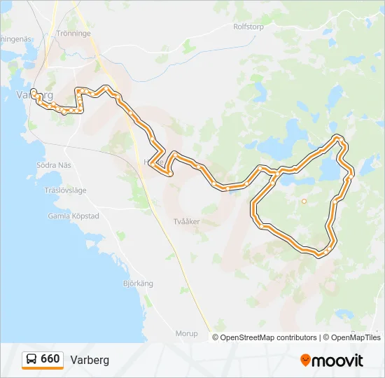 660 Bus Line Map