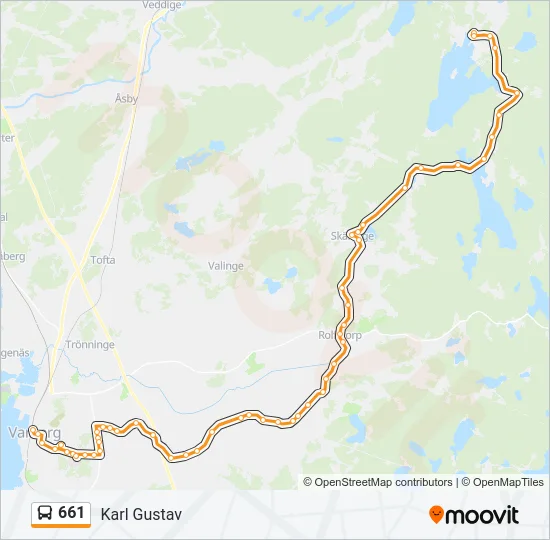 661 Bus Line Map