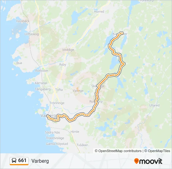 661 Bus Line Map