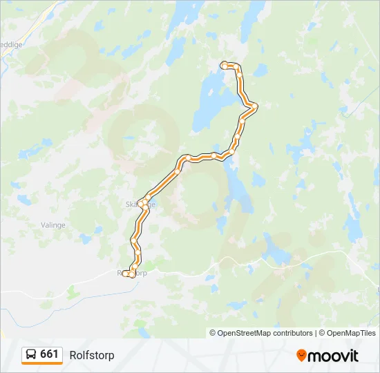 661 Bus Line Map