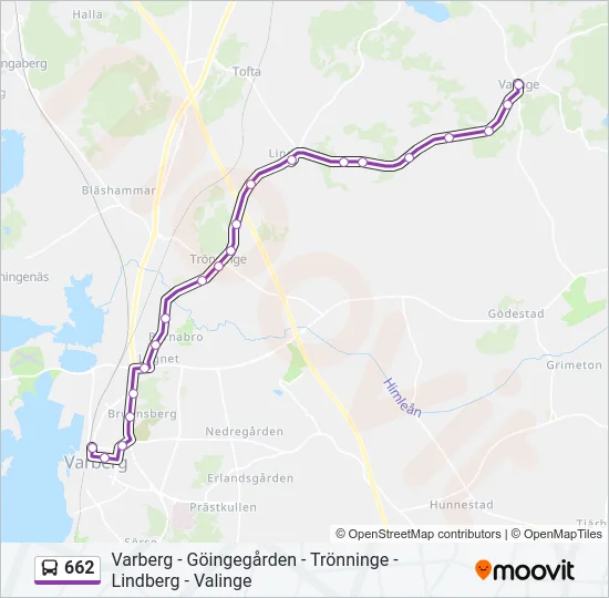 662 Bus Line Map