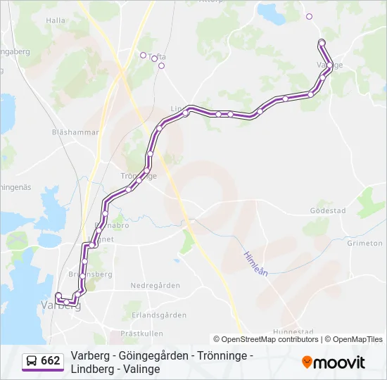 662 Bus Line Map