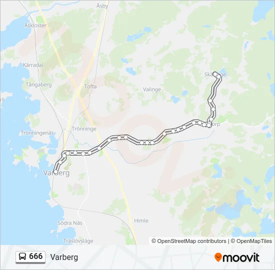 666 Bus Line Map