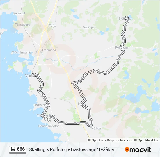 666 Bus Line Map