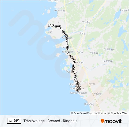 691 bus Line Map