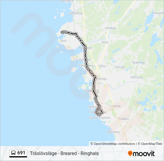 691 Bus Line Map