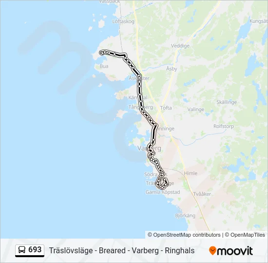 693 Bus Line Map
