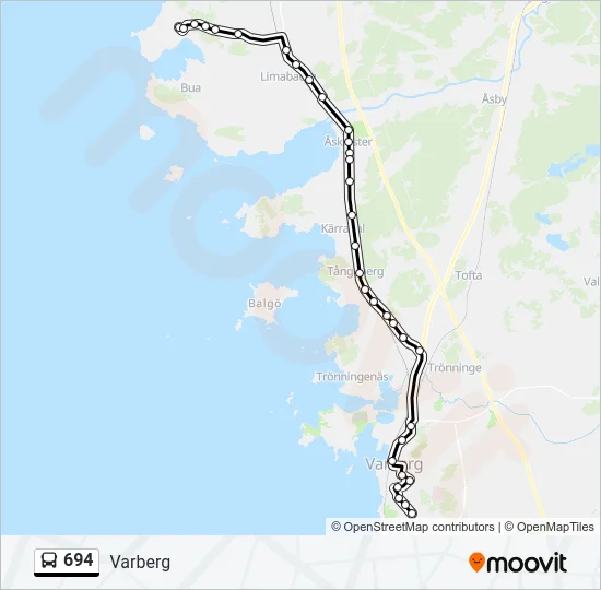 694 Bus Line Map