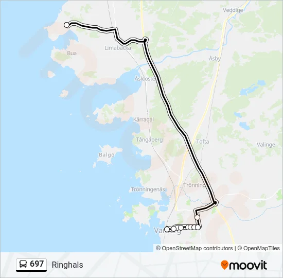697 Bus Line Map
