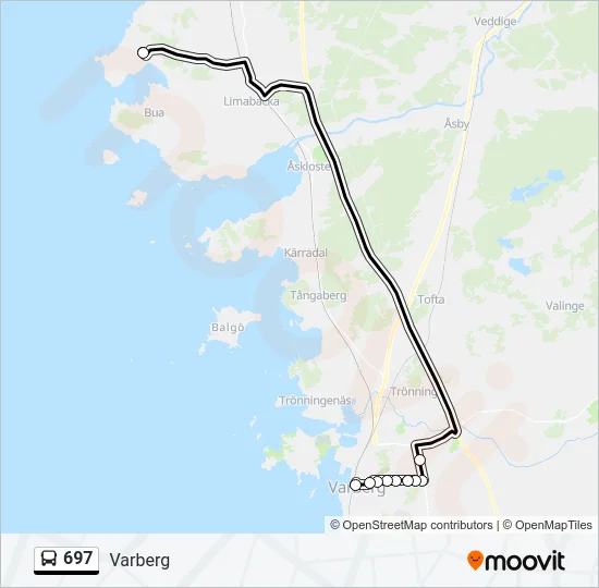 697 Bus Line Map