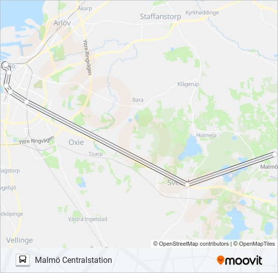 FLYGBUSSARNA bus Line Map