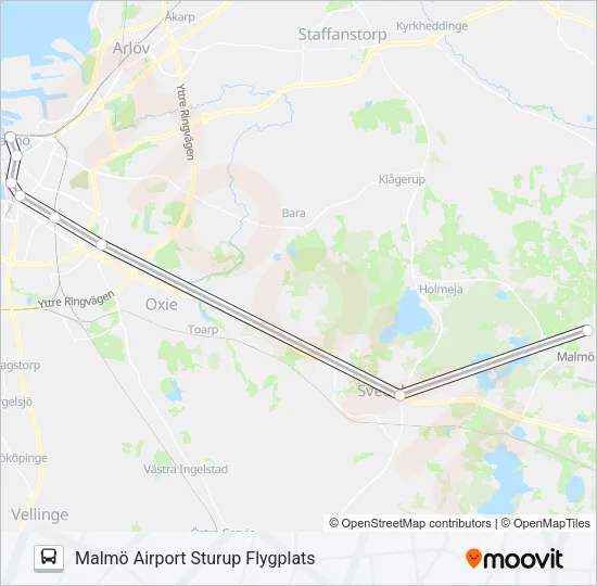 FLYGBUSSARNA Bus Line Map